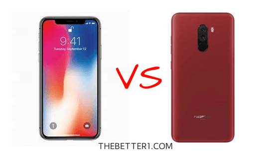 the complete comparison between xiaomi pocophone f1 and iPhone X